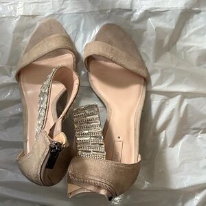Aldo Tan and Silver Embellished Heels